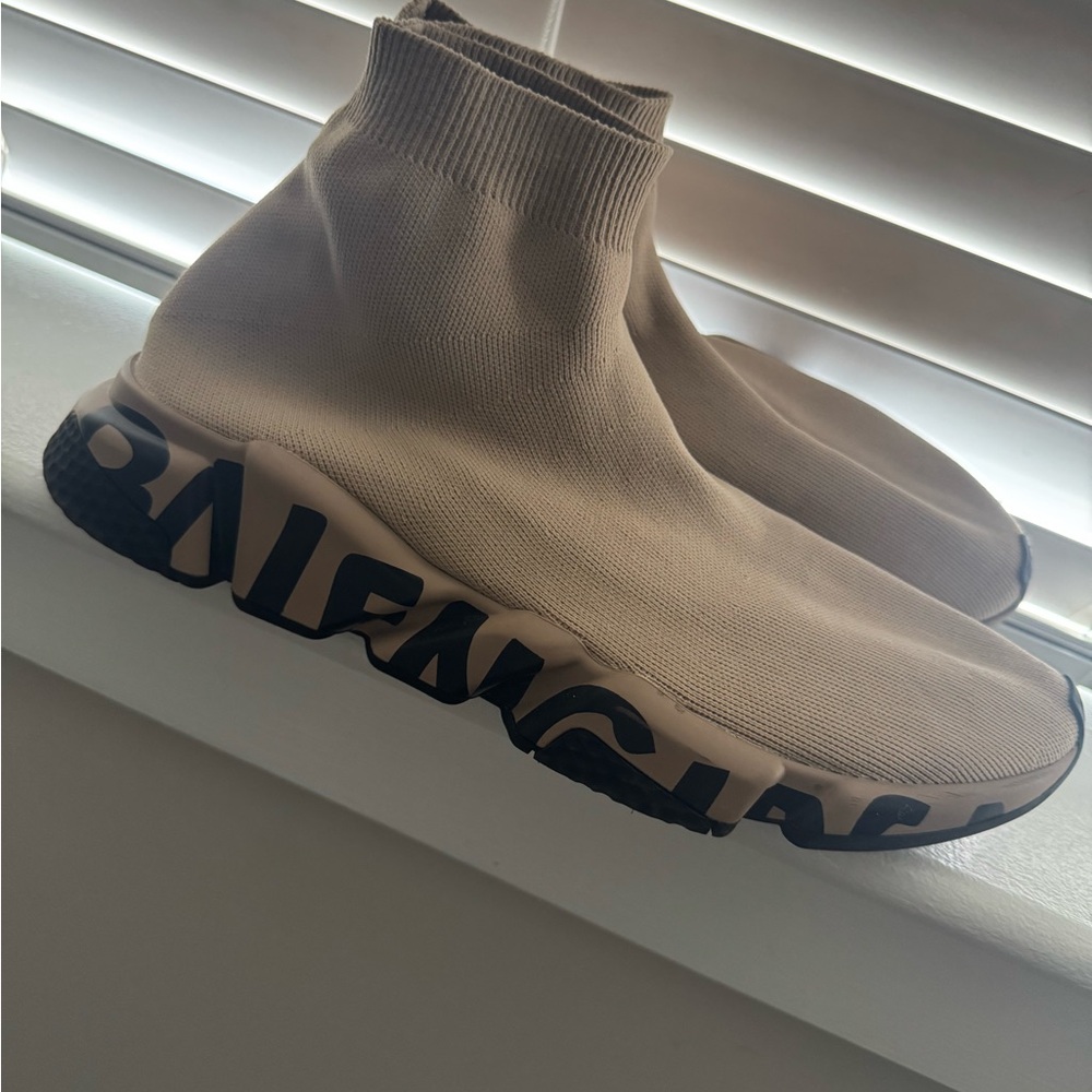Balenciaga Taupe Sock Sneakers